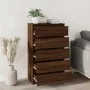 Cómoda de madera contrachapada roble marrón 60x36x103 cm de vidaXL, Cajoneras - Ref: Foro24-823023, Precio: 120,99 €, Descuen...
