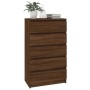 Brown oak plywood wooden dresser 60x36x103 cm by vidaXL, Drawers - Ref: Foro24-823023, Price: 123,57 €, Discount: %