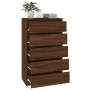Brown oak plywood wooden dresser 60x36x103 cm by vidaXL, Drawers - Ref: Foro24-823023, Price: 123,57 €, Discount: %