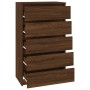Brown oak plywood wooden dresser 60x36x103 cm by vidaXL, Drawers - Ref: Foro24-823023, Price: 123,57 €, Discount: %