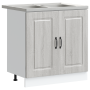 Gabinete de cocina Kalmar 2 pcs Gris 80 x 46 x 81.5 cm