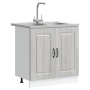 Gabinete de cocina Kalmar 2 pcs Gris 80 x 46 x 81.5 cm