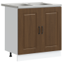 Gabinete de cocina Kalmar 2 pcs Marrón 80 x 46 x 81.5 cm
