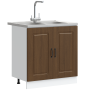 Gabinete de cocina Kalmar 2 pcs Marrón 80 x 46 x 81.5 cm