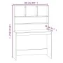 Sperrholz Schreibtischregale weiß 102x45x148 cm von vidaXL, Schreibtische - Ref: Foro24-823000, Preis: 80,42 €, Rabatt: %