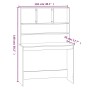 Sperrholz Schreibtischregale weiß 102x45x148 cm von vidaXL, Schreibtische - Ref: Foro24-823000, Preis: 76,36 €, Rabatt: %
