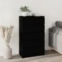 Cajonera de madera contrachapada negro 60x36x103 cm de vidaXL, Cajoneras - Ref: Foro24-823017, Precio: 107,06 €, Descuento: %