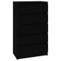 Cajonera de madera contrachapada negro 60x36x103 cm de vidaXL, Cajoneras - Ref: Foro24-823017, Precio: 107,06 €, Descuento: %