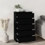 Cajonera de madera contrachapada negro 60x36x103 cm de vidaXL, Cajoneras - Ref: Foro24-823017, Precio: 107,06 €, Descuento: %