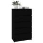 Cajonera de madera contrachapada negro 60x36x103 cm de vidaXL, Cajoneras - Ref: Foro24-823017, Precio: 105,89 €, Descuento: %