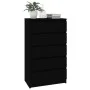 Cajonera de madera contrachapada negro 60x36x103 cm de vidaXL, Cajoneras - Ref: Foro24-823017, Precio: 107,06 €, Descuento: %