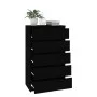 Cajonera de madera contrachapada negro 60x36x103 cm de vidaXL, Cajoneras - Ref: Foro24-823017, Precio: 107,06 €, Descuento: %