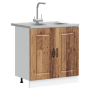 Gabinete de cocina Kalmar 2 pcs Marrón 80 x 46 x 81.5 cm