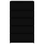 Cajonera de madera contrachapada negro 60x36x103 cm de vidaXL, Cajoneras - Ref: Foro24-823017, Precio: 105,89 €, Descuento: %