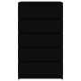 Cajonera de madera contrachapada negro 60x36x103 cm de vidaXL, Cajoneras - Ref: Foro24-823017, Precio: 107,06 €, Descuento: %