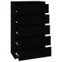 Cajonera de madera contrachapada negro 60x36x103 cm de vidaXL, Cajoneras - Ref: Foro24-823017, Precio: 107,06 €, Descuento: %