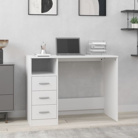 Escritorio cajones madera contrachapada blanco 102x50x76 cm de vidaXL, Escritorios - Ref: Foro24-823032, Precio: 88,39 €, Des...