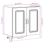 Gabinete de cocina Kalmar 2 pcs Marrón 80 x 46 x 81.5 cm