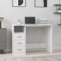 Weißer Sperrholzschreibtisch mit Schubladen 102x50x76 cm von vidaXL, Schreibtische - Ref: Foro24-823032, Preis: 86,54 €, Raba...
