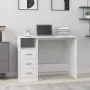 White plywood desk with drawers 102x50x76 cm by vidaXL, Desks - Ref: Foro24-823032, Price: 86,54 €, Discount: %