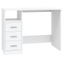 Weißer Sperrholzschreibtisch mit Schubladen 102x50x76 cm von vidaXL, Schreibtische - Ref: Foro24-823032, Preis: 86,54 €, Raba...