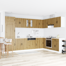 Gabinete de cocina Kalmar 2 pcs Marrón 80 x 46 x 81.5 cm