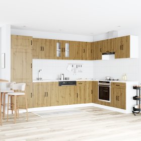 Gabinete de cocina Kalmar 2 pcs Marrón 80 x 46 x 81.5 cm