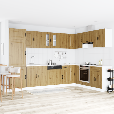 Gabinete de cocina Kalmar 2 pcs Marrón 80 x 46 x 81.5 cm