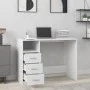 White plywood desk with drawers 102x50x76 cm by vidaXL, Desks - Ref: Foro24-823032, Price: 86,54 €, Discount: %