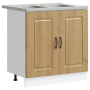 Gabinete de cocina Kalmar 2 pcs Marrón 80 x 46 x 81.5 cm