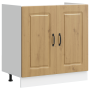 Gabinete de cocina Kalmar 2 pcs Marrón 80 x 46 x 81.5 cm