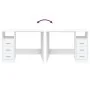 Weißer Sperrholzschreibtisch mit Schubladen 102x50x76 cm von vidaXL, Schreibtische - Ref: Foro24-823032, Preis: 87,75 €, Raba...