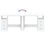 Weißer Sperrholzschreibtisch mit Schubladen 102x50x76 cm von vidaXL, Schreibtische - Ref: Foro24-823032, Preis: 86,54 €, Raba...