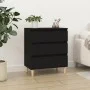 Schwarzes Sperrholz-Sideboard 60x35x70 cm von vidaXL, Sideboards - Ref: Foro24-823041, Preis: 74,06 €, Rabatt: %