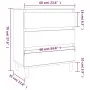 Schwarzes Sperrholz-Sideboard 60x35x70 cm von vidaXL, Sideboards - Ref: Foro24-823041, Preis: 74,06 €, Rabatt: %