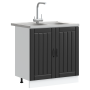 Gabinete de cocina Lucca 2 pcs Negro 80 x 46 x 81.5 cm
