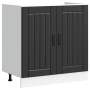 Gabinete de cocina Lucca 2 pcs Negro 80 x 46 x 81.5 cm