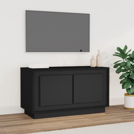 Schwarzer TV-Schrank aus Sperrholz, 80 x 35 x 45 cm von vidaXL, TV-Möbel - Ref: Foro24-819853, Preis: 58,00 €, Rabatt: %
