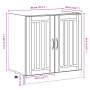 Gabinete de cocina Lucca 2 pcs Negro 80 x 46 x 81.5 cm