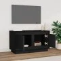 Black plywood TV cabinet 80x35x45 cm by vidaXL, TV Furniture - Ref: Foro24-819853, Price: 57,18 €, Discount: %