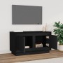 Schwarzer TV-Schrank aus Sperrholz, 80 x 35 x 45 cm von vidaXL, TV-Möbel - Ref: Foro24-819853, Preis: 58,00 €, Rabatt: %