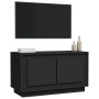 Schwarzer TV-Schrank aus Sperrholz, 80 x 35 x 45 cm von vidaXL, TV-Möbel - Ref: Foro24-819853, Preis: 58,00 €, Rabatt: %