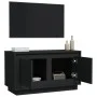 Black plywood TV cabinet 80x35x45 cm by vidaXL, TV Furniture - Ref: Foro24-819853, Price: 57,18 €, Discount: %