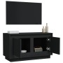 Schwarzer TV-Schrank aus Sperrholz, 80 x 35 x 45 cm von vidaXL, TV-Möbel - Ref: Foro24-819853, Preis: 58,00 €, Rabatt: %