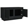 Black plywood TV cabinet 80x35x45 cm by vidaXL, TV Furniture - Ref: Foro24-819853, Price: 57,18 €, Discount: %