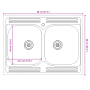 Gabinete de cocina Lucca 2 pcs 80 x 46 x 81.5 cm