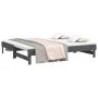 Sofá cama extraíble madera maciza de pino gris 2x(90x190) cm de vidaXL, Camas y somieres - Ref: Foro24-823391, Precio: 153,57...
