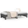 Sofá cama extraíble madera maciza de pino gris 2x(90x190) cm de vidaXL, Camas y somieres - Ref: Foro24-823391, Precio: 153,57...