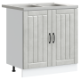 Gabinete de cocina Lucca 2 pcs Gris 80 x 46 x 81.5 cm