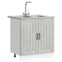 Gabinete de cocina Lucca 2 pcs Gris 80 x 46 x 81.5 cm